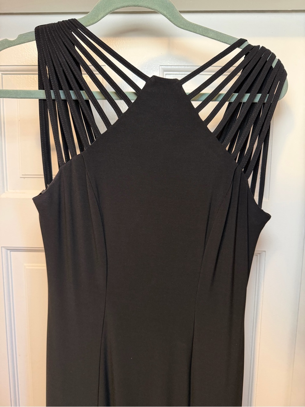 B Darlin Black Strappy Back Evening Dress